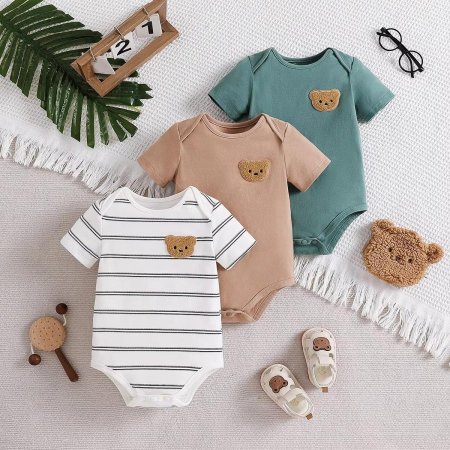 تبانات نص كم الدب البني.